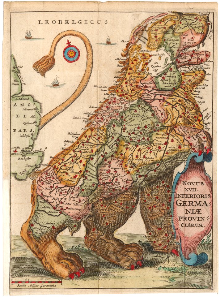 Strada, Leo Belgicus, 1648, Cornell, CUL PJM 1011 01