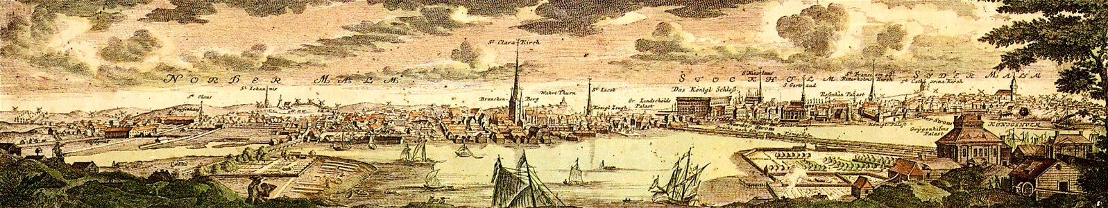 Stockholm från Kungsholmen 1700-tal