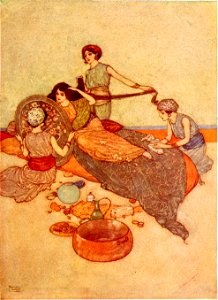 Stories from the Arabian nights - colour plate at page 147