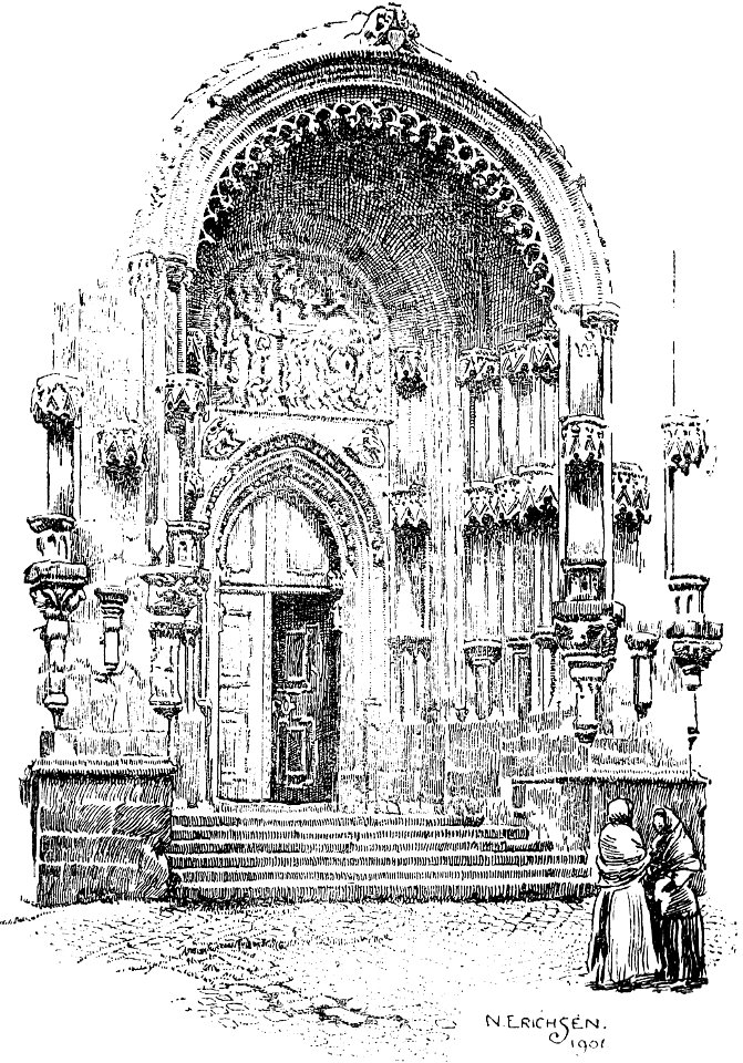 Story of Prague (1920), a porch of Týn Church in Prague