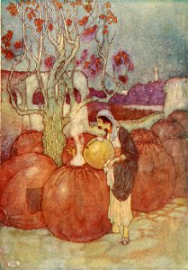 Stories from the Arabian nights - colour plate at page 117