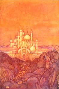 Stories from the Arabian nights - colour plate at page 047
