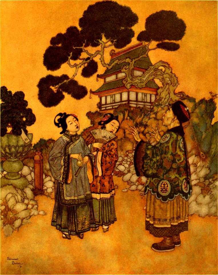 Stories from Hans Andersen - Edmund Dulac color plate at page 095