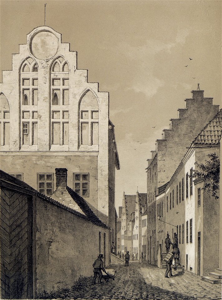 Strandgatan – P A Säve 1858 (cropped)