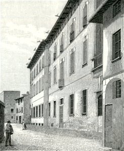Stradella antica casa Guarini xilografia di Barberis