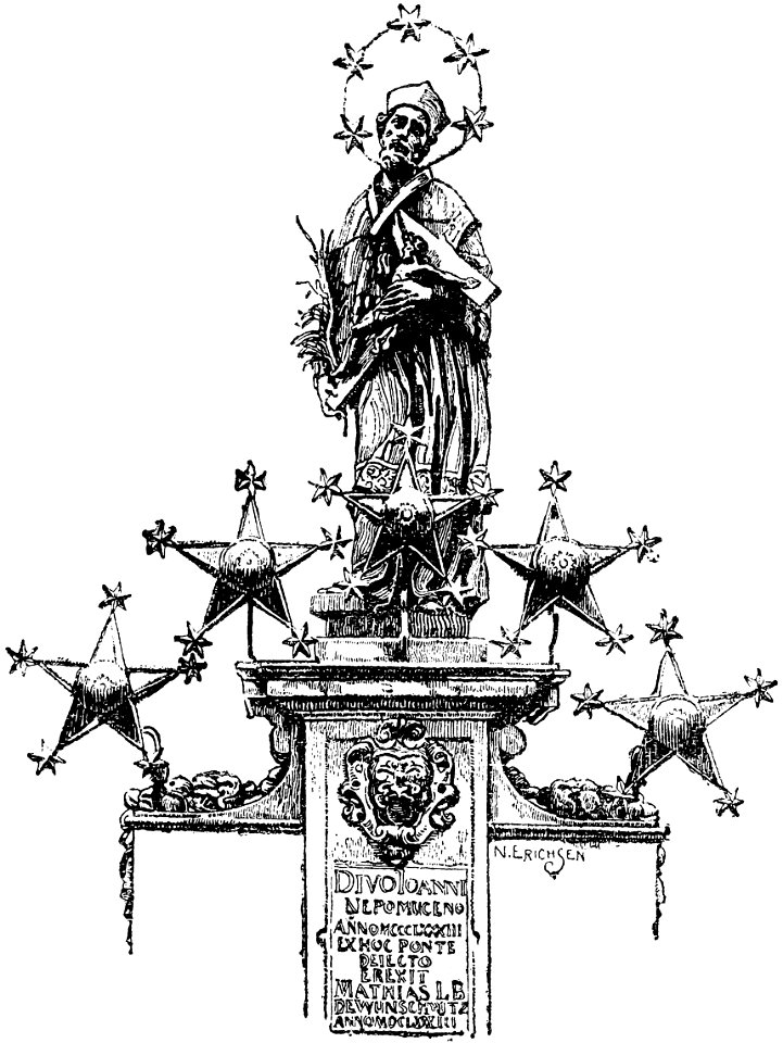 Story of Prague (1920), Saint John of Nepomuk on the Charles Bridge