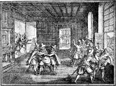 Story of Prague (1920), Defenestration of Prague in 1618