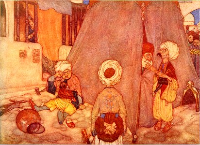Stories from the Arabian nights - colour plate at page 075