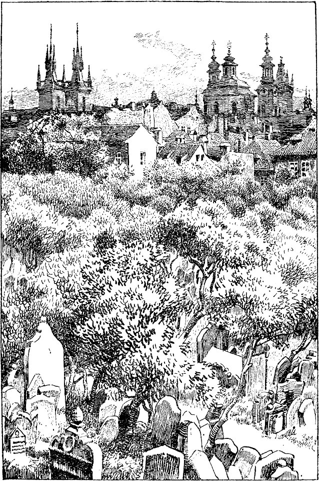 Story of Prague (1920), Jewish cemetery