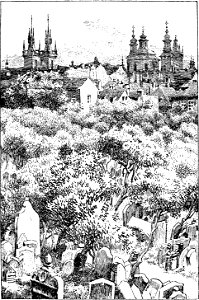 Story of Prague (1920), Jewish cemetery