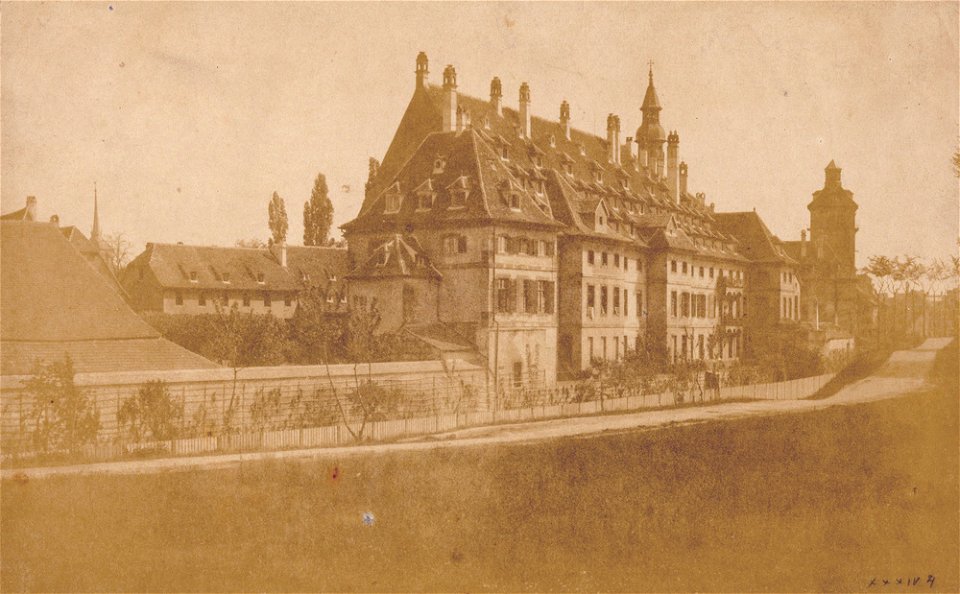 Strasbourg, vue de l'hôpital vers 1850