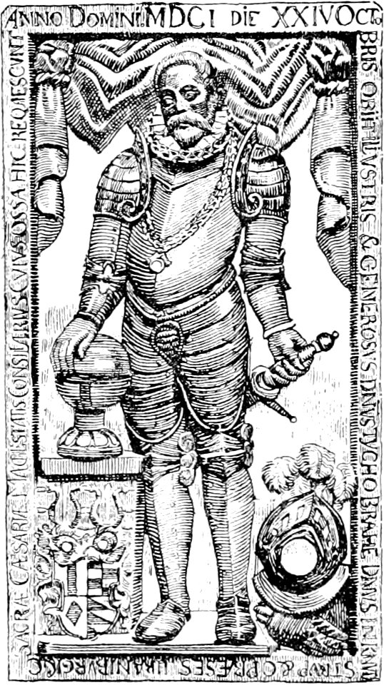 Story of Prague, tombstone of Tycho Brahe