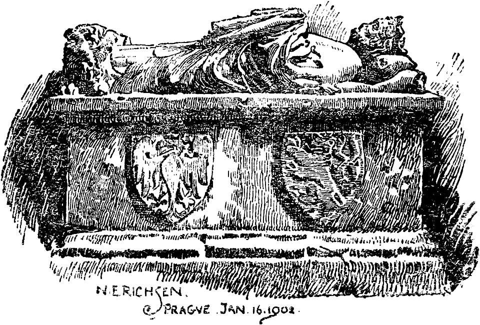 Story of Prague (1920), tomb of Ottokar I