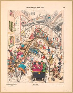 Strassenbild im Jahre 1900 (below) Nro. 1182 LCCN2003671770