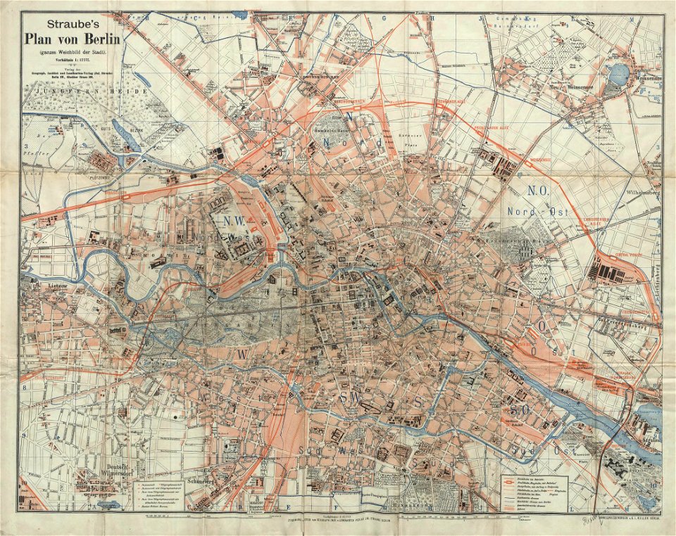 Straube Plan von Berlin 1896