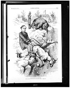 Stranger things have happened. Hold on, and you may walk over the sluggish animal up there yet - Th. Nast. LCCN95501963