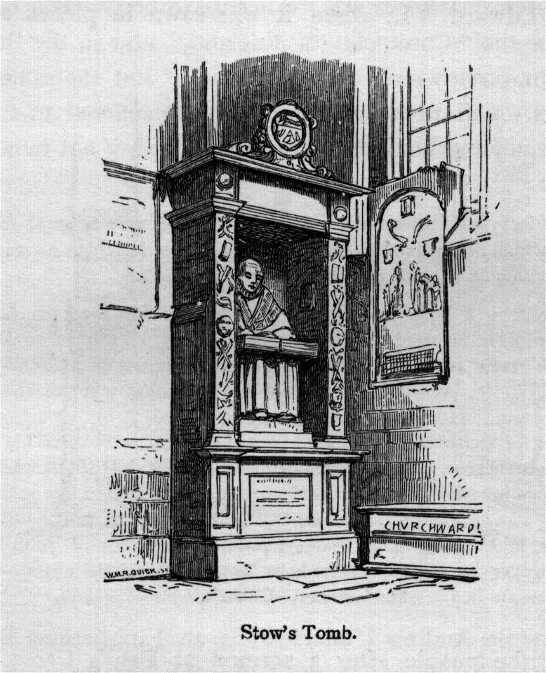 Stow's Tomb - Walks in London, Augustus Hare, 1878