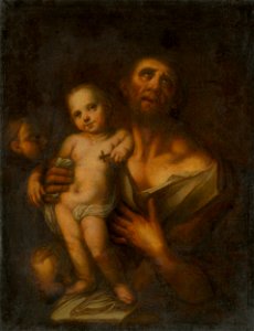 Stredoeurópsky maliar z 1. polovice 18. storočia - Saint Joseph with Baby Jesus - O 3111 - Slovak National Gallery