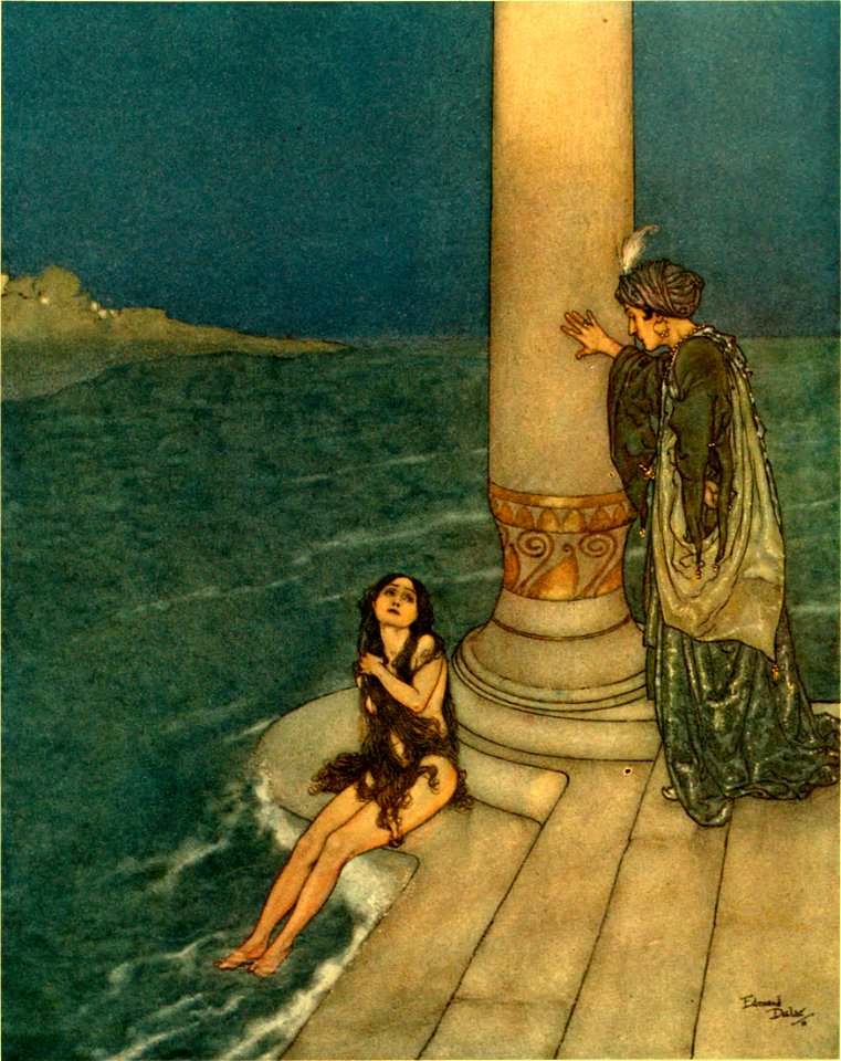 Stories from Hans Andersen - Edmund Dulac color plate at page 189