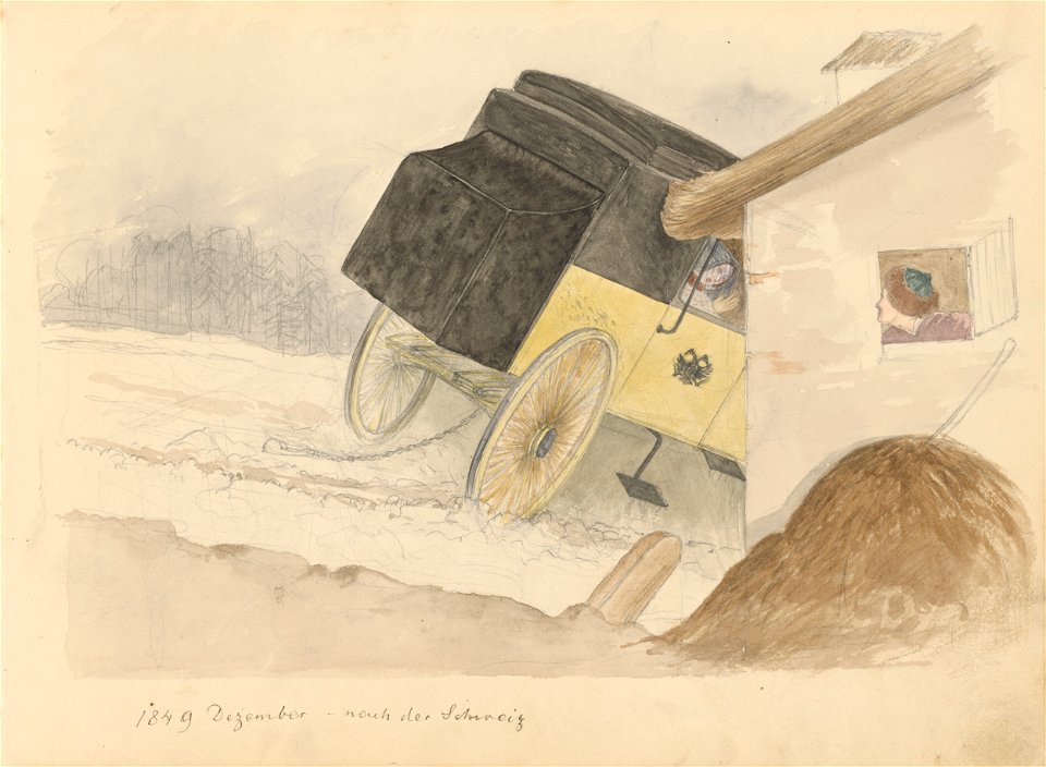 Stredoeurópsky maliar z 19. storočia - Album kresieb z 1847 - 1849 - K 6079-45 - Slovak National Gallery