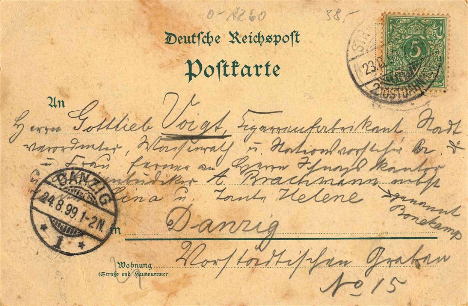Strausberg, Brandenburg - Bahnhofswirtschaft (back) (Zeno Ansichtskarten)
