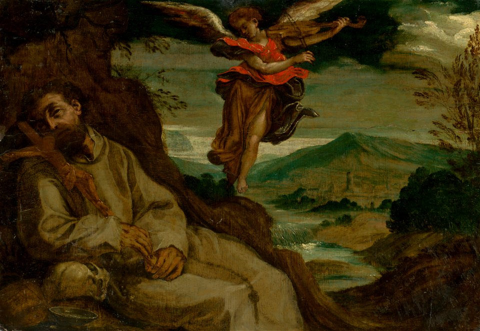 Stredoeurópsky maliar - Sv. František utešovaný anjelom - O 494 - Slovak National Gallery