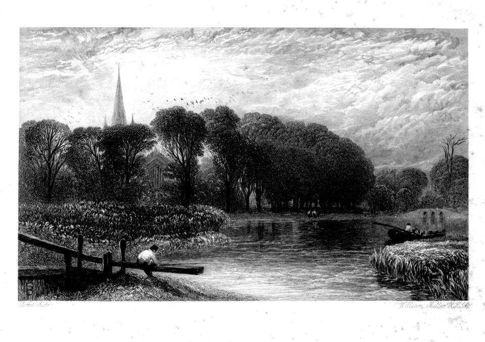 Stratford engraving by William Miller after Birket Foster