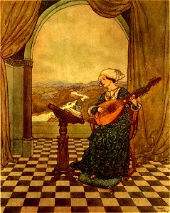 Stories from Hans Andersen - Edmund Dulac color plate at page 225