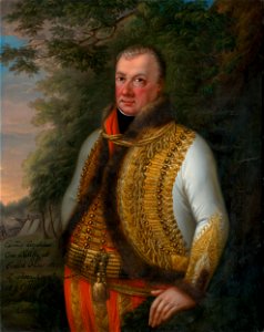 Stredoeurópsky maliar z 19. storočia - Portrait of Leopold Pálfy in a Landscape - O 1829 - Slovak National Gallery