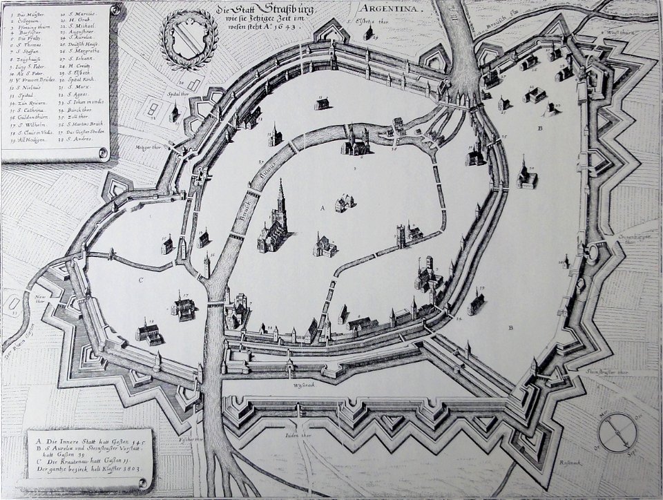 Strasbourg PlanMérian 1643