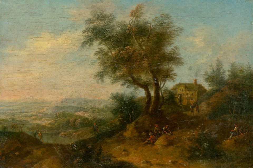 Stredoeurópsky maliar z 2. polovice 18. storočia - Landscape with a Figural Staffage - O 1239 - Slovak National Gallery