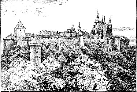 Story of Prague, Hradčany. Free illustration for personal and commercial use.