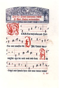 Straßburger Gesangbuch 1541 Das Te Deum laudamus (Isny)