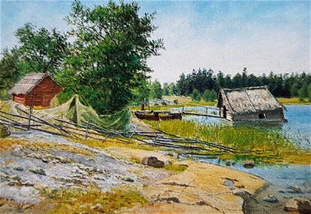 Strandlandskap x Peter Adolf Persson 1862