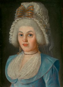 Stredoeurópsky maliar z konca 18. storočia - PORTRAIT OF A LADY IN LACE BONNET - O 2134 - Slovak National Gallery