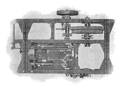 Straker steam wagon engine, plan (Rankin Kennedy, Modern Engines, Vol III). Free illustration for personal and commercial use.