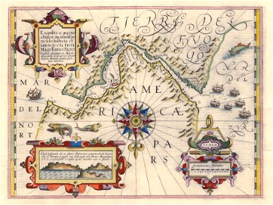 Strait of Magellan by Jodocus Hondius