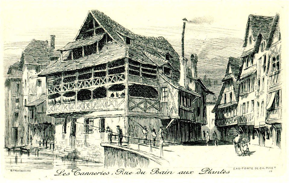Strasbourg n° 10 Les Tanneries, Rue du Bain aux Plantes (avec marges)