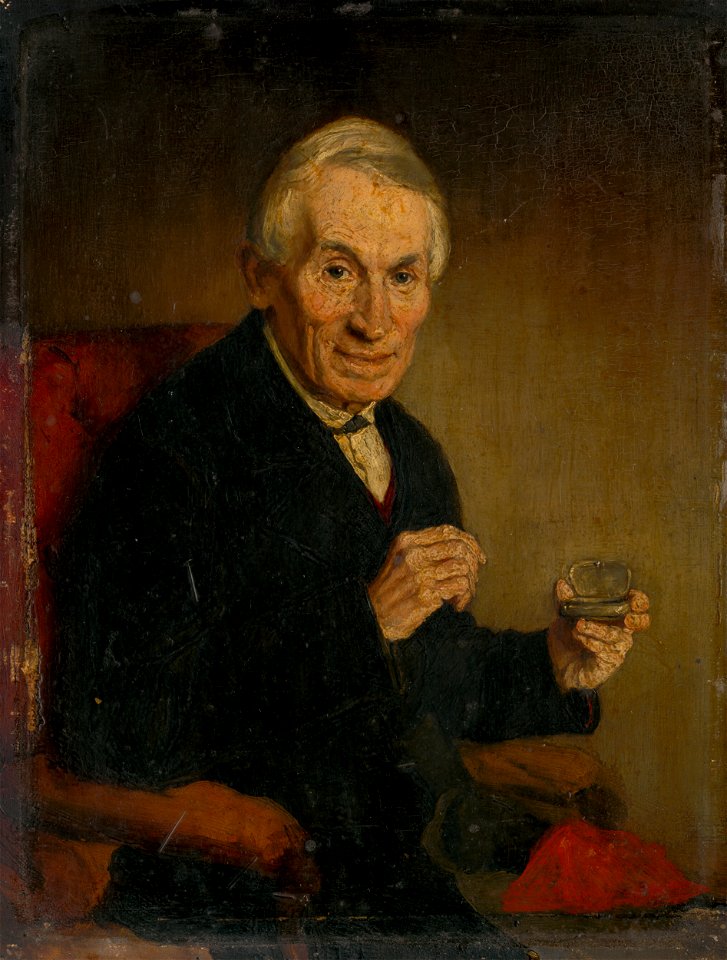 Stredoeurópsky maliar z 2. polovice 19. storočia - Portrait of a Gentleman with Tobacco Tin - O 2104 - Slovak National Gallery