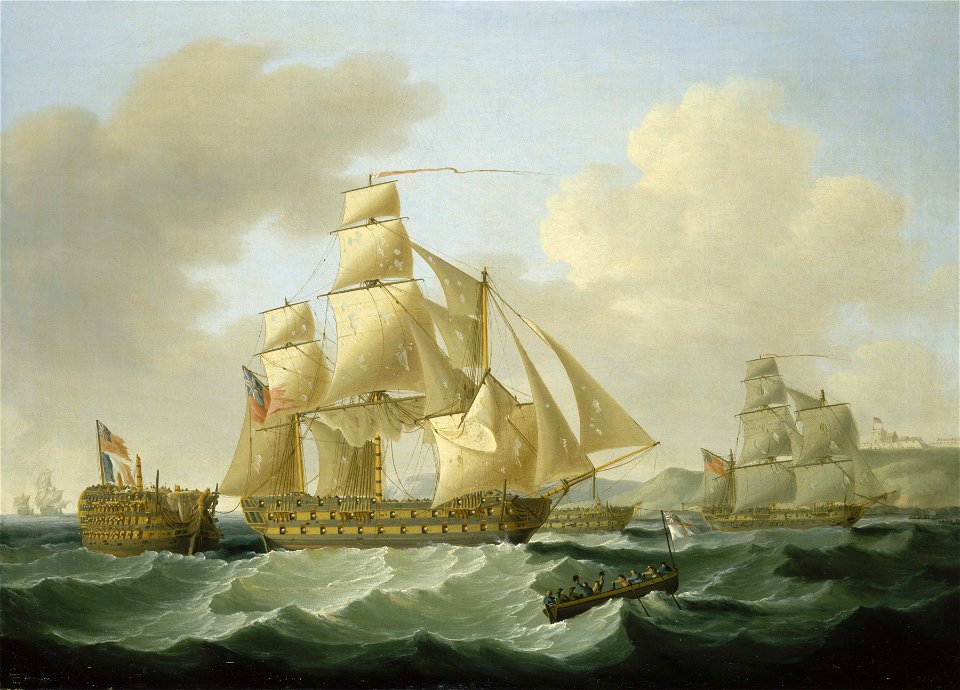 Strachan's Action after Trafalgar, 4 November 1805- Bringing Home the Prizes RMG BHC0574