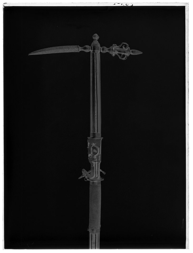 Stridshammarstav-hjullåspistol - Livrustkammaren - 34417-negative