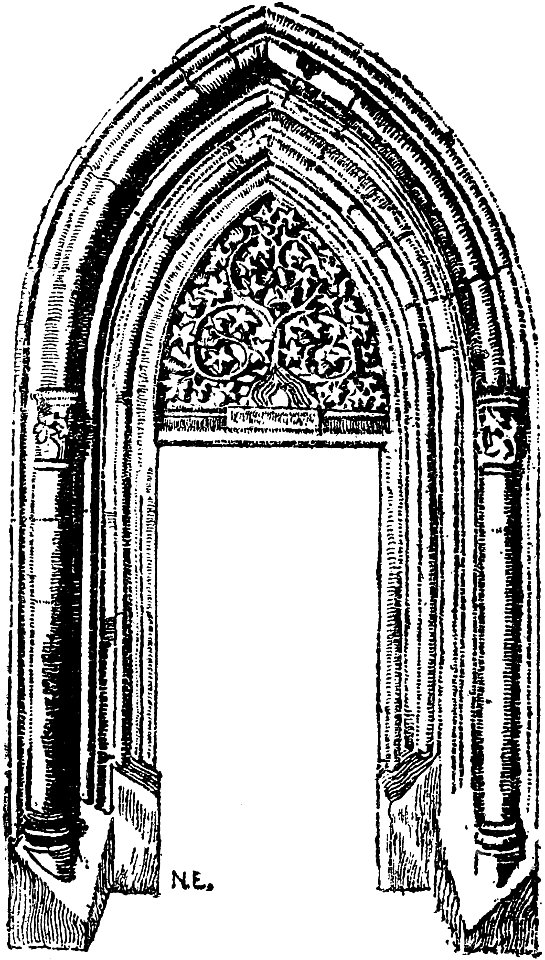 Story of Prague (1920), door of Old Synagogue in Prague