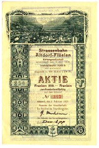 Strassenbahn Altdorf-Flüelen 1906