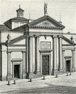 Stradella facciata del duomo xilografia di Barberis