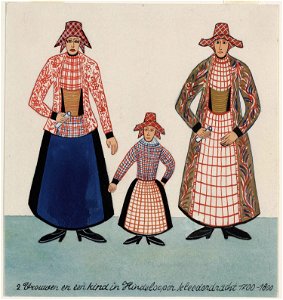Streekdracht Hindeloopen door Hendrik Lap (1824-1874) (3)