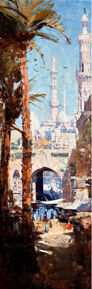'Minarets, Cairo' by Arthur Streeton, 1897