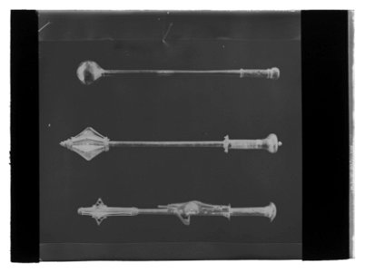 Stridsklubba, bulawa (befälstecken), Östeuropa, 1500-talets slut, ursprungligen en av ett par - Livrustkammaren - 2781-negative