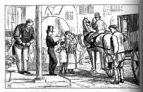Street Scene - Tom Brown's School Days (1869). Free illustration for personal and commercial use.
