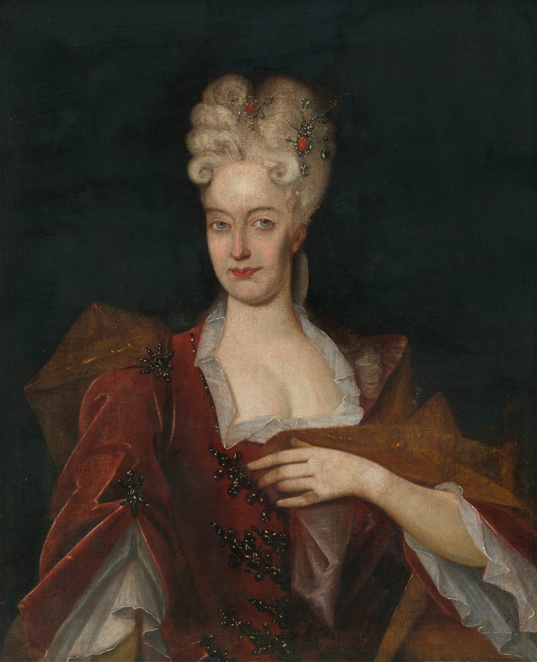 Stredoeurópsky maliar z 1. polovice 18. storočia - Podobizeň manželky Rákocziho II. Amálie Šarlotty Hesse-Reinfelssovej - O 173 - East Slovak Gallery