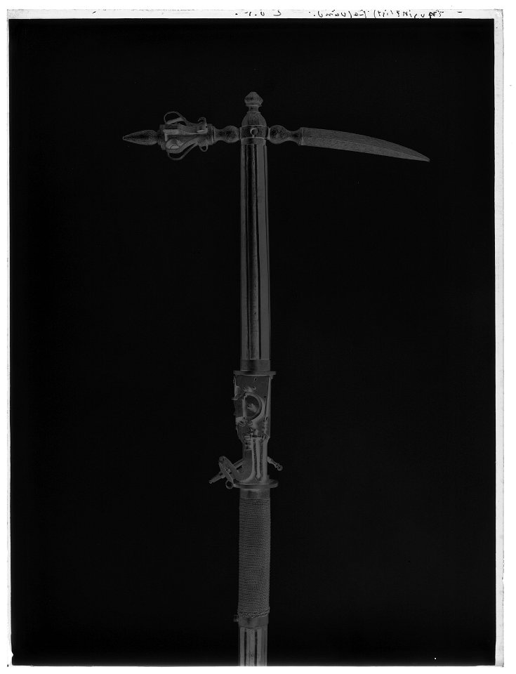 Stridshammarstav-hjullåspistol - Livrustkammaren - 17296-negative
